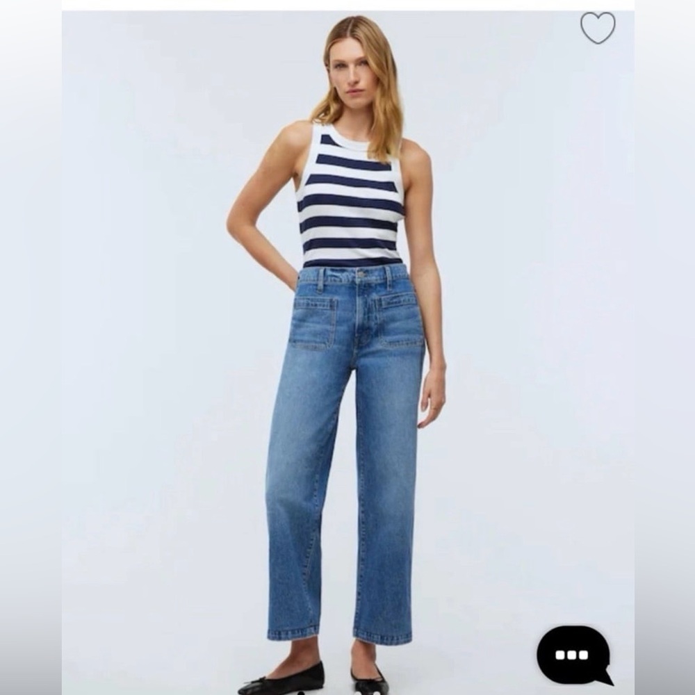 Madewell tall Emmett wide leg jeans size 29